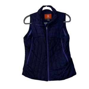 Merrell Women’s Navy And Indigo Quilted Full Zip Thinsulate Vest, Size L, EUC